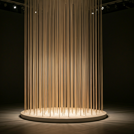 Abstract art installation for modern tech brand launch